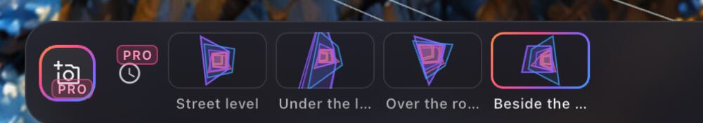 The Sketcha Space bookmark bar with four saved viewpoints.